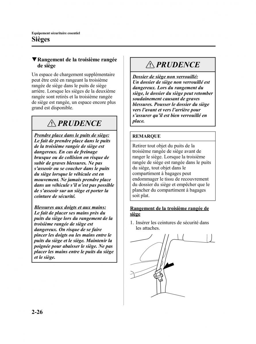 Mazda MPV II 2 LW manuel du proprietaire / page 38