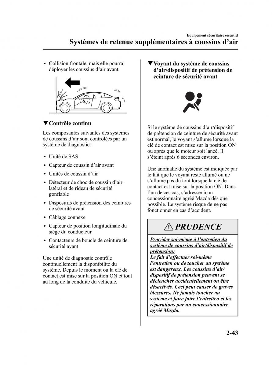 Mazda RX 8 manuel du proprietaire / page 55