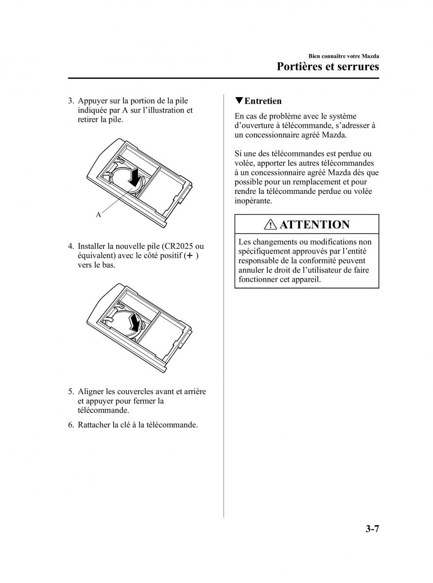 Mazda RX 8 manuel du proprietaire / page 63