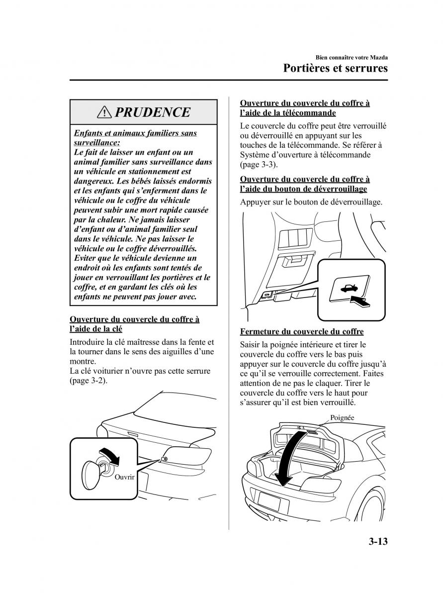 Mazda RX 8 manuel du proprietaire / page 69