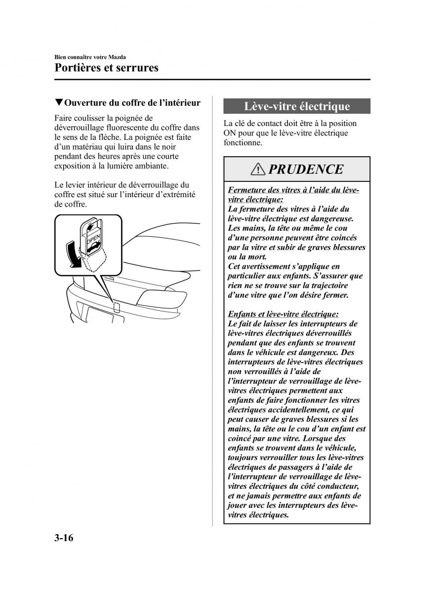 Mazda RX 8 manuel du proprietaire / page 72