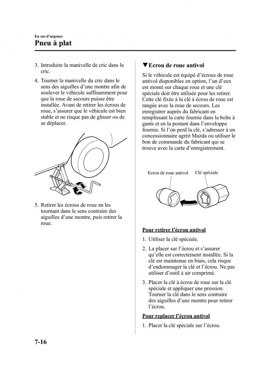 Mazda RX 8 manuel du proprietaire / page 244