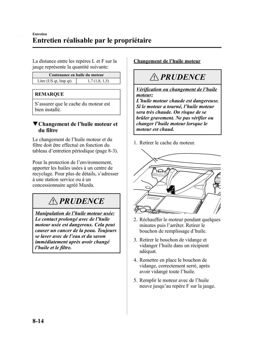 Mazda RX 8 manuel du proprietaire / page 272