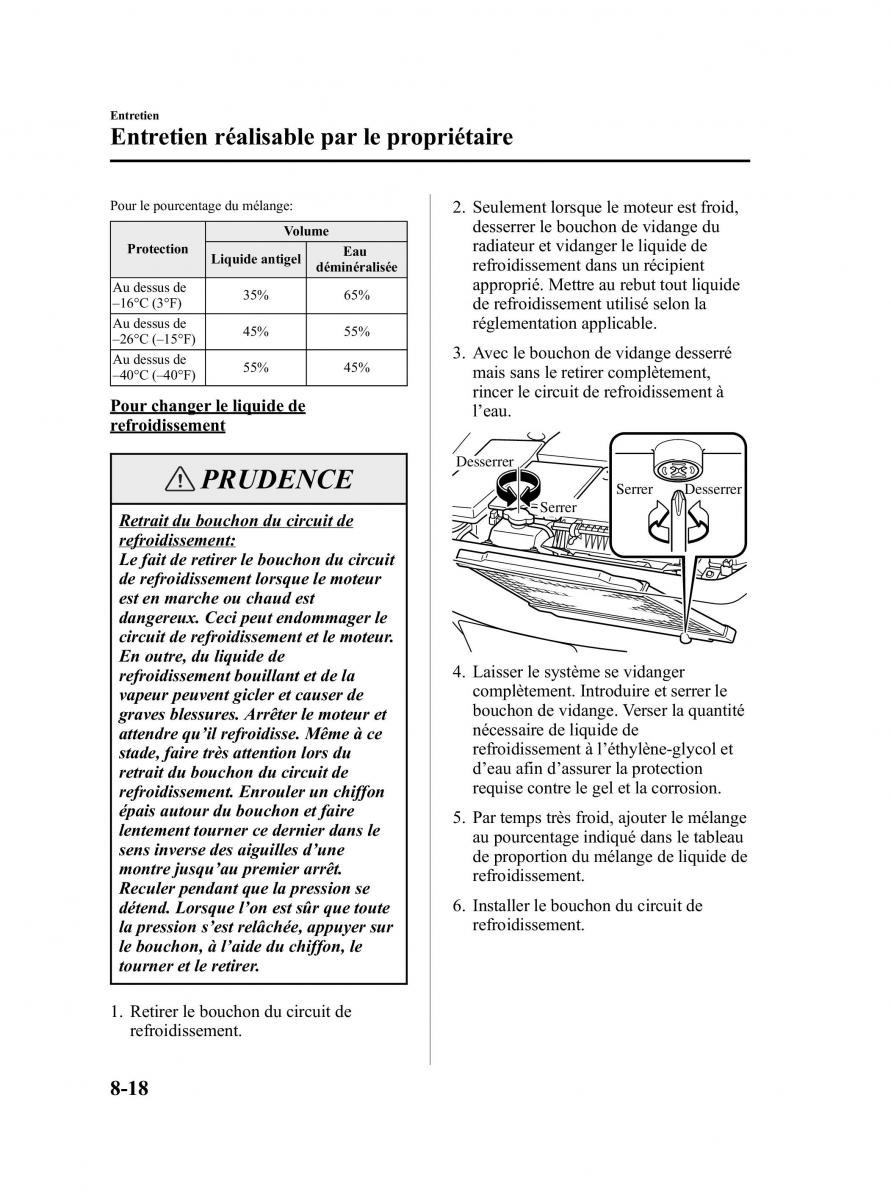 Mazda RX 8 manuel du proprietaire / page 276