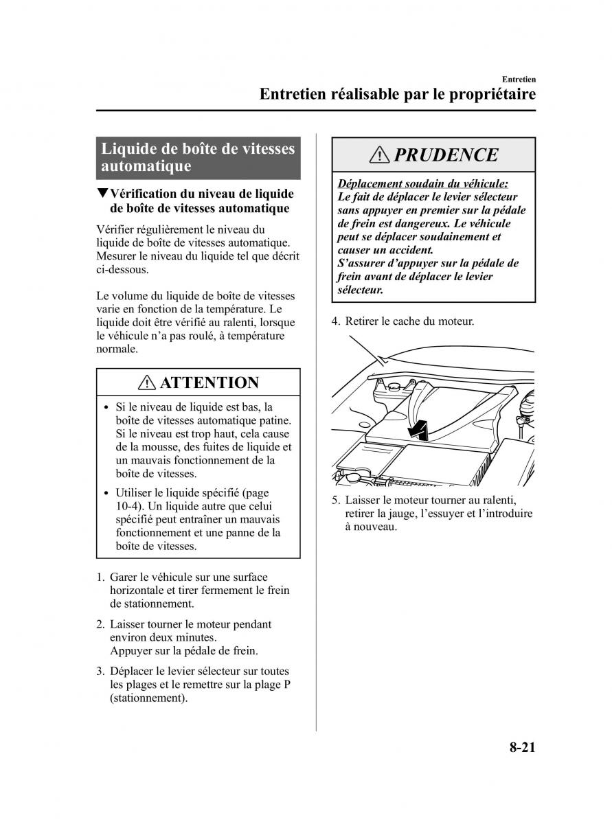 Mazda RX 8 manuel du proprietaire / page 279