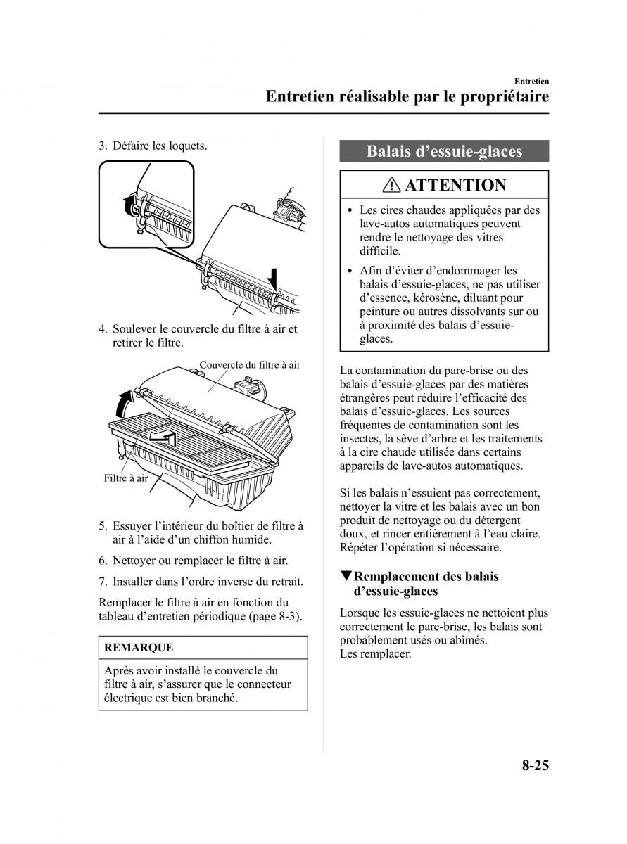 Mazda RX 8 manuel du proprietaire / page 283