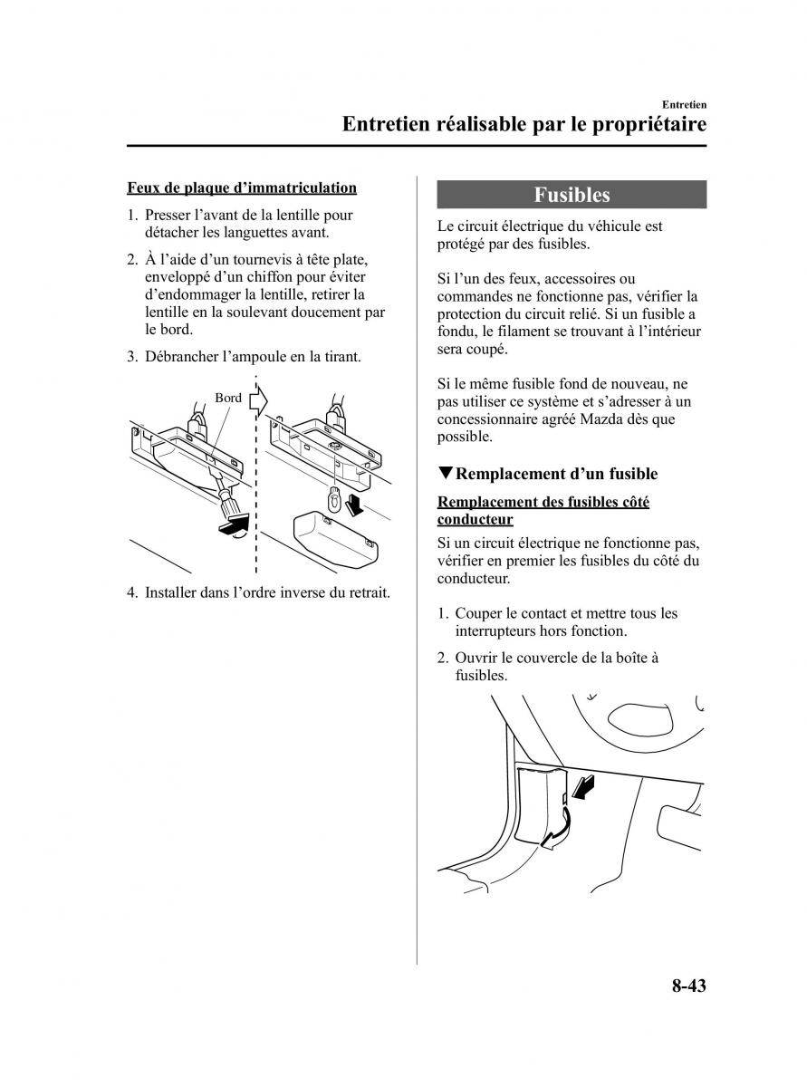 Mazda RX 8 manuel du proprietaire / page 301