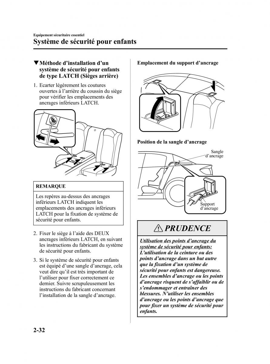 Mazda RX 8 manuel du proprietaire / page 44