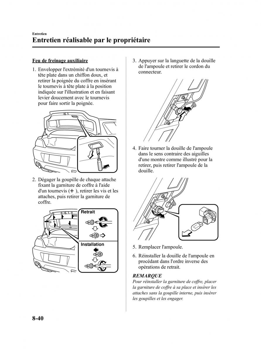 Mazda RX 8 FL manuel du proprietaire / page 411