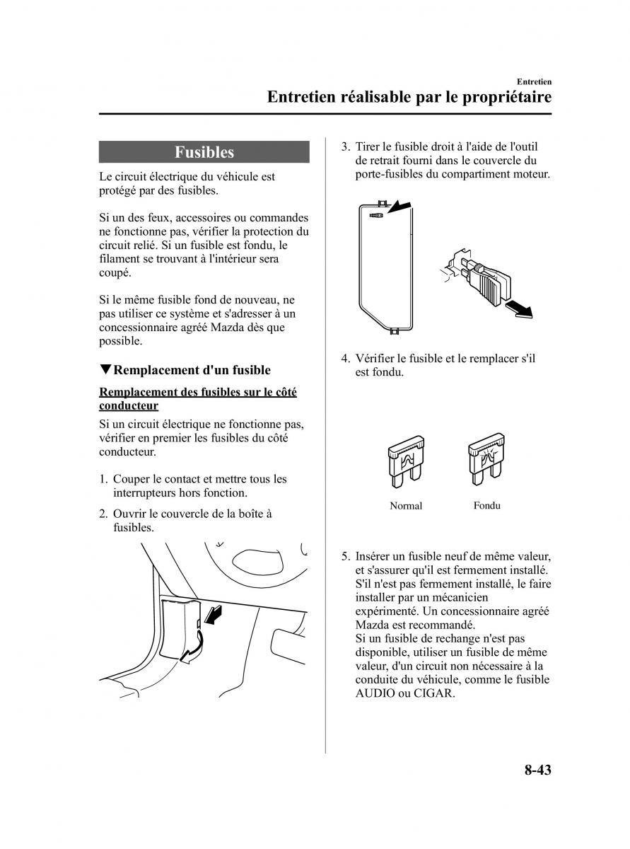 Mazda RX 8 FL manuel du proprietaire / page 414