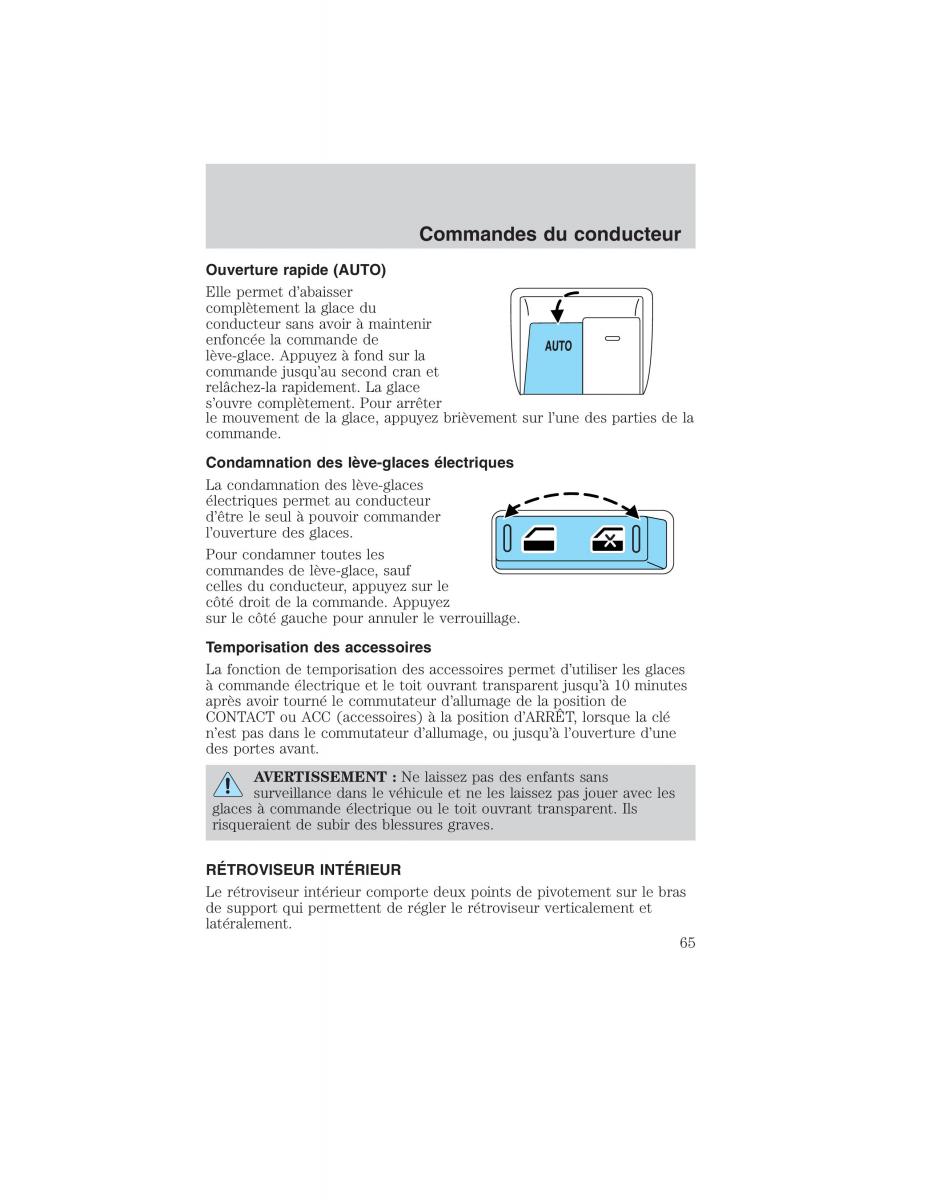 Mazda Tribute manuel du proprietaire / page 65