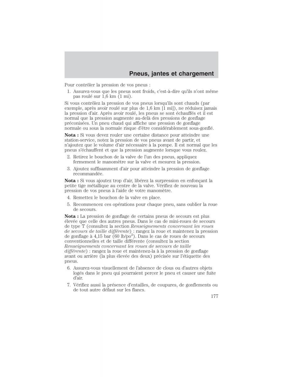 Mazda Tribute manuel du proprietaire / page 177