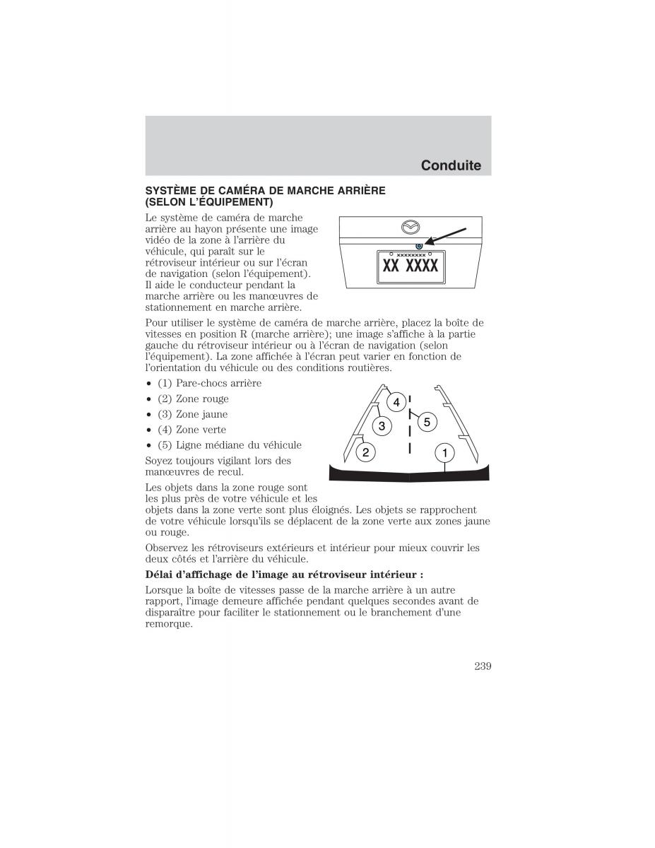 Mazda Tribute manuel du proprietaire / page 239