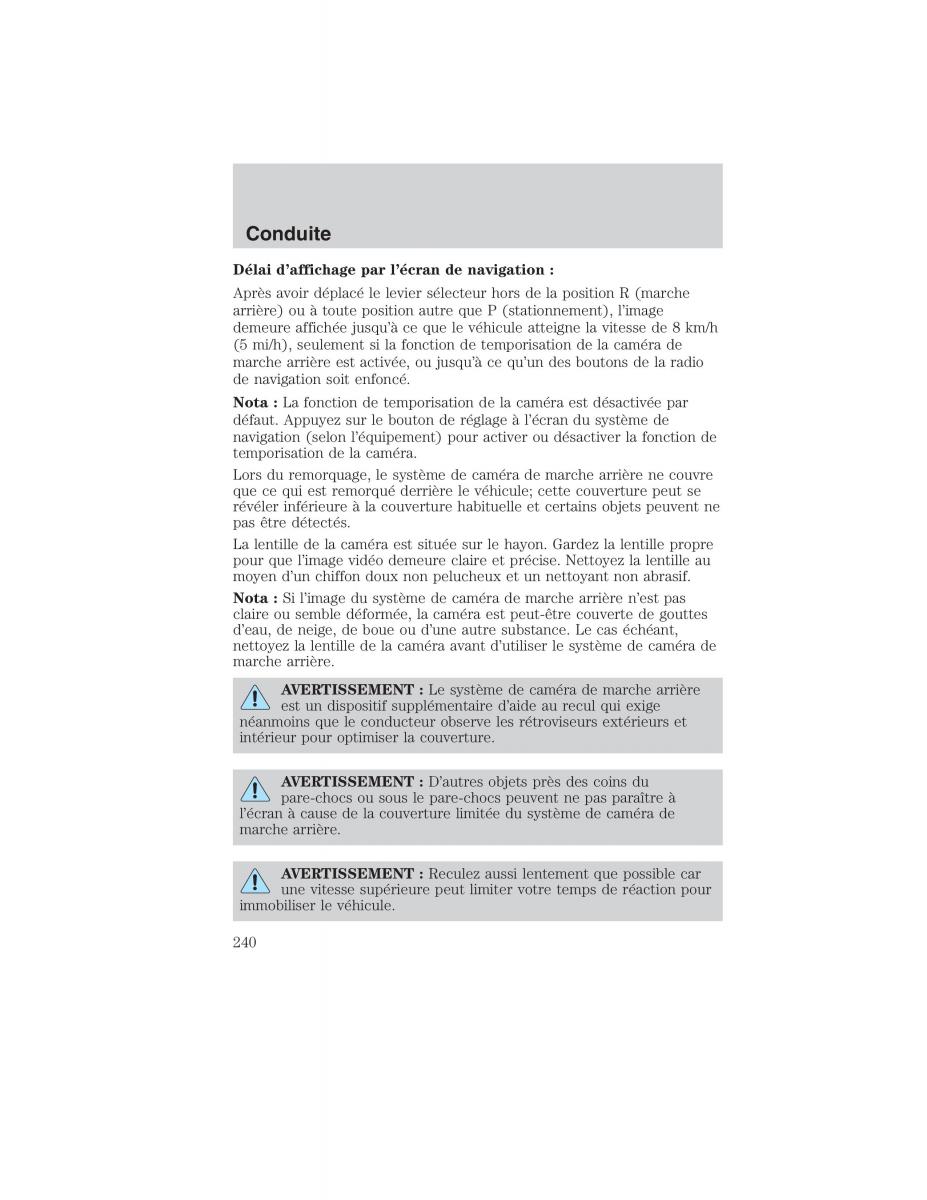 Mazda Tribute manuel du proprietaire / page 240