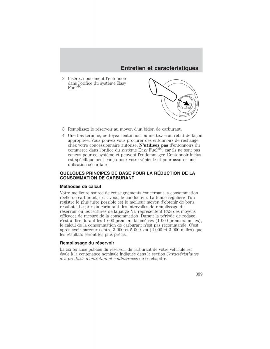 Mazda Tribute manuel du proprietaire / page 339