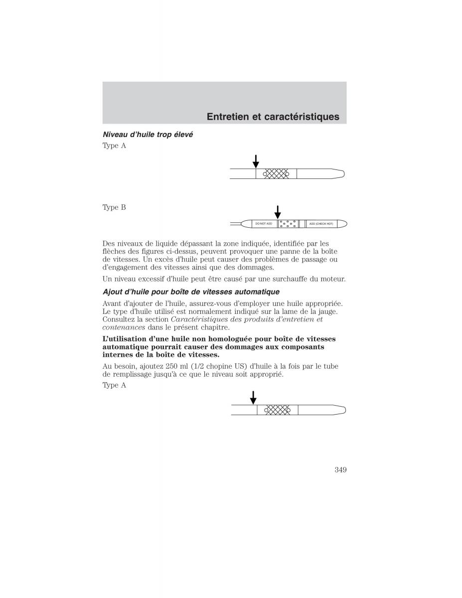 Mazda Tribute manuel du proprietaire / page 349