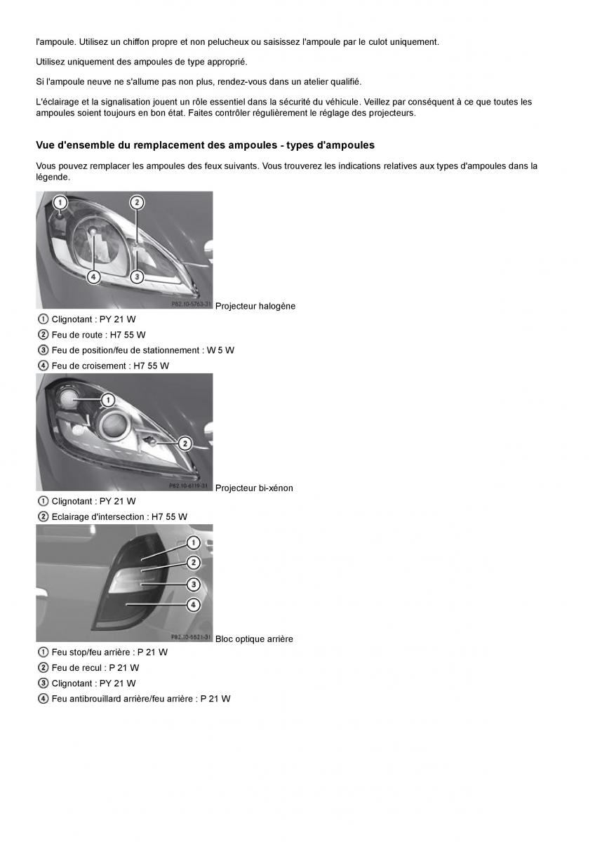 Mercedes Benz A class II W169 manuel du proprietaire / page 124