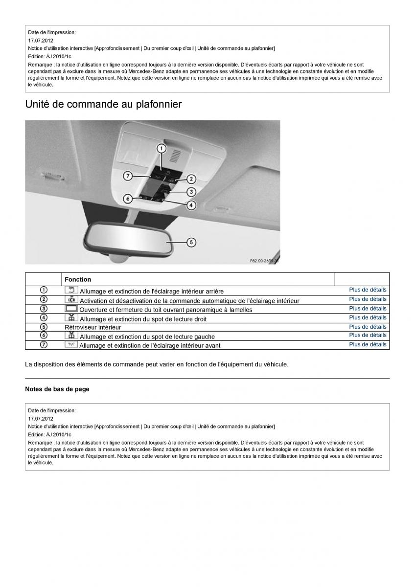 Mercedes Benz A class II W169 manuel du proprietaire / page 22