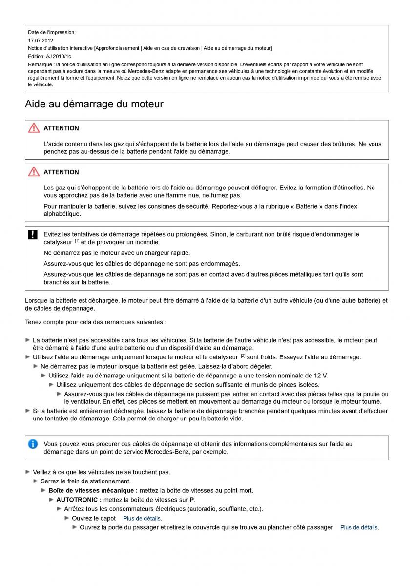 Mercedes Benz A class II W169 manuel du proprietaire / page 325