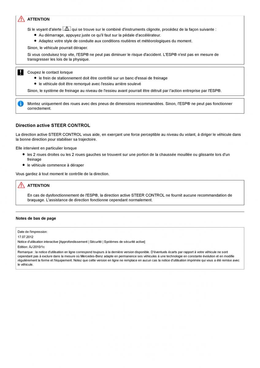 Mercedes Benz A class II W169 manuel du proprietaire / page 49