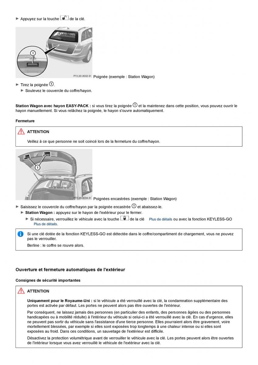 Mercedes Benz C class W204 manuel du proprietaire / page 75