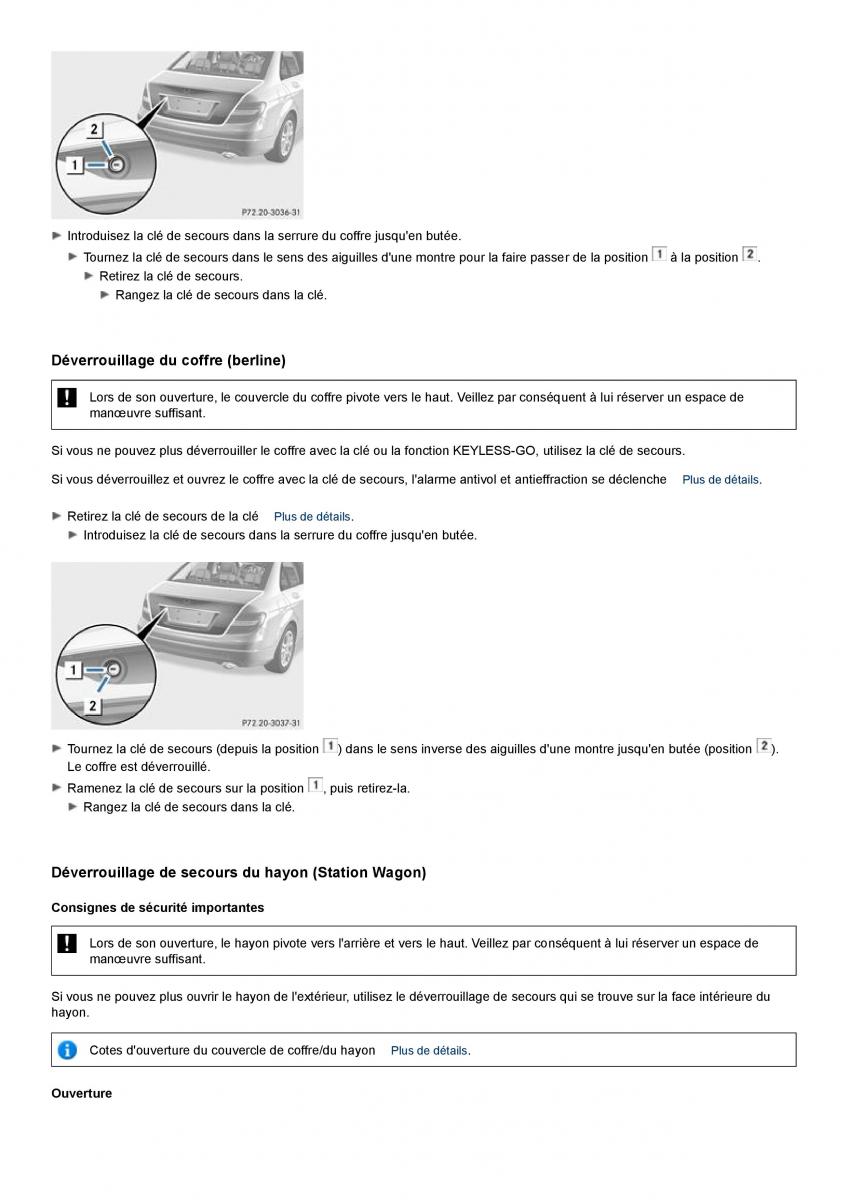 Mercedes Benz C class W204 manuel du proprietaire / page 78