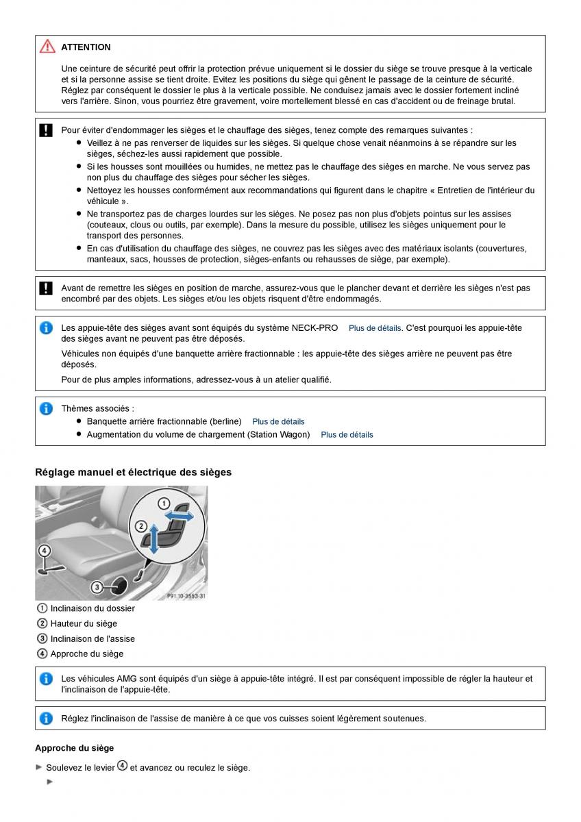 Mercedes Benz C class W204 manuel du proprietaire / page 93