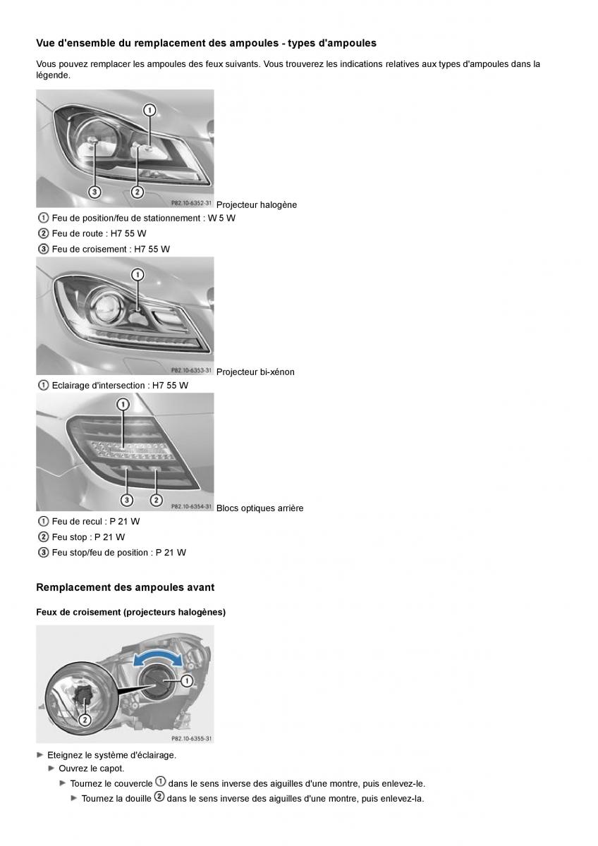 Mercedes Benz C class W204 manuel du proprietaire / page 117