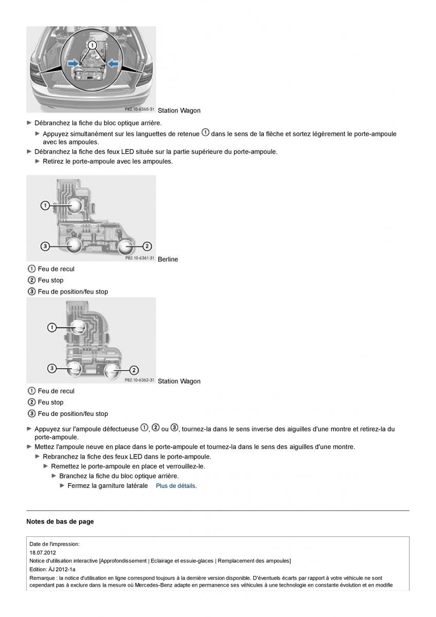 Mercedes Benz C class W204 manuel du proprietaire / page 121