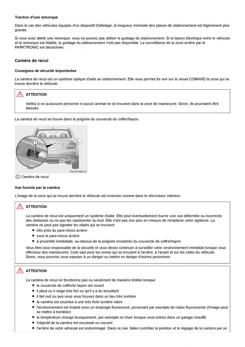 Mercedes Benz C class W204 manuel du proprietaire / page 202