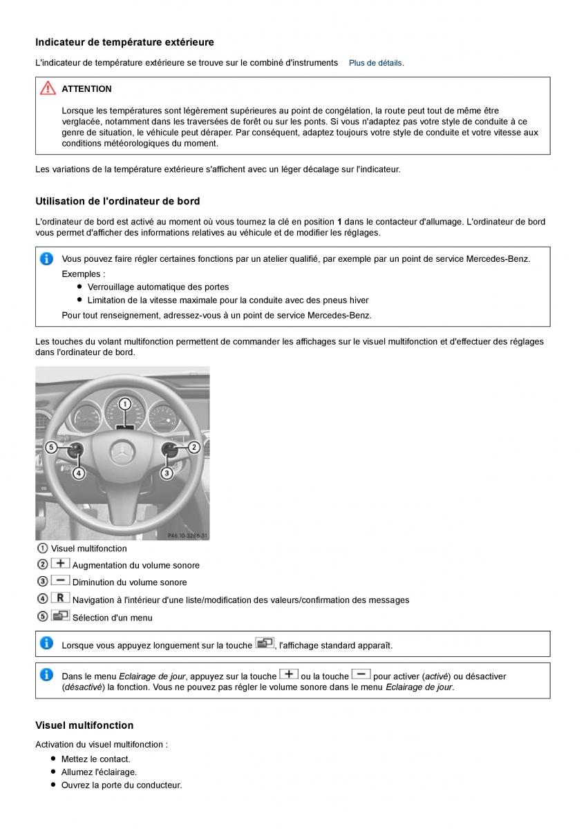 Mercedes Benz C class W204 manuel du proprietaire / page 225