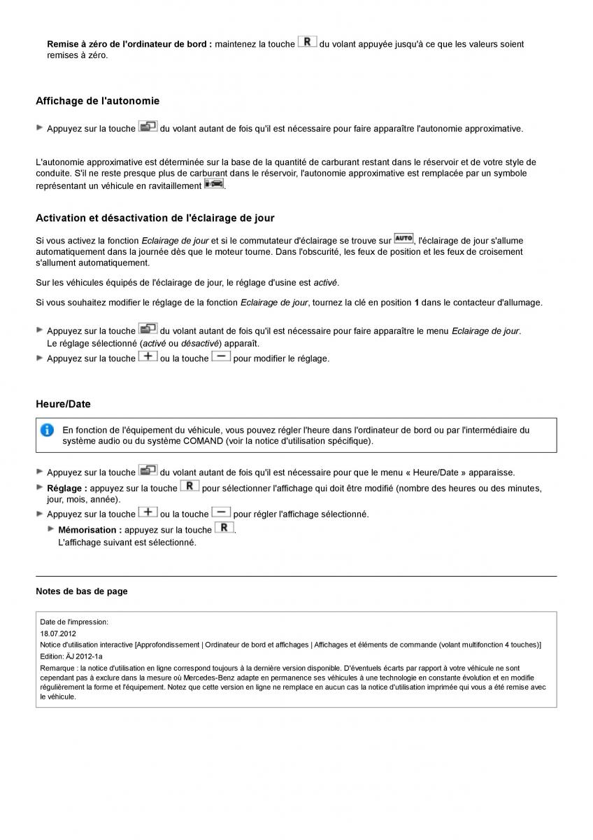 Mercedes Benz C class W204 manuel du proprietaire / page 227