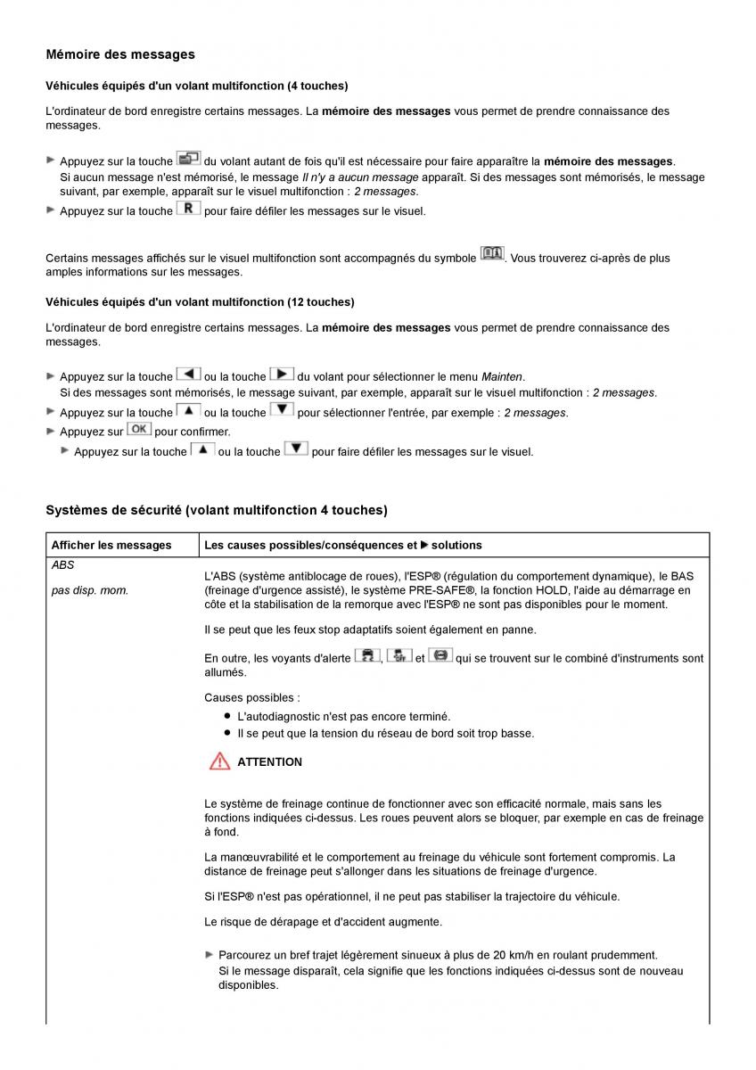 Mercedes Benz C class W204 manuel du proprietaire / page 253