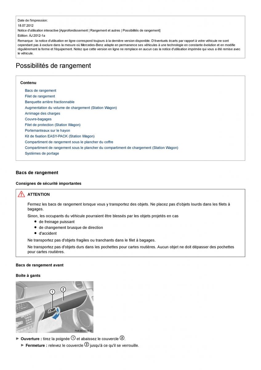 Mercedes Benz C class W204 manuel du proprietaire / page 298