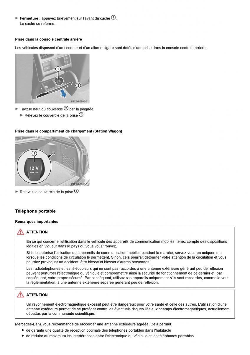 Mercedes Benz C class W204 manuel du proprietaire / page 317