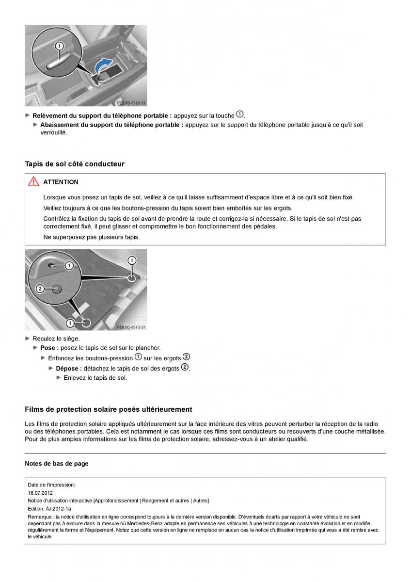 Mercedes Benz C class W204 manuel du proprietaire / page 319