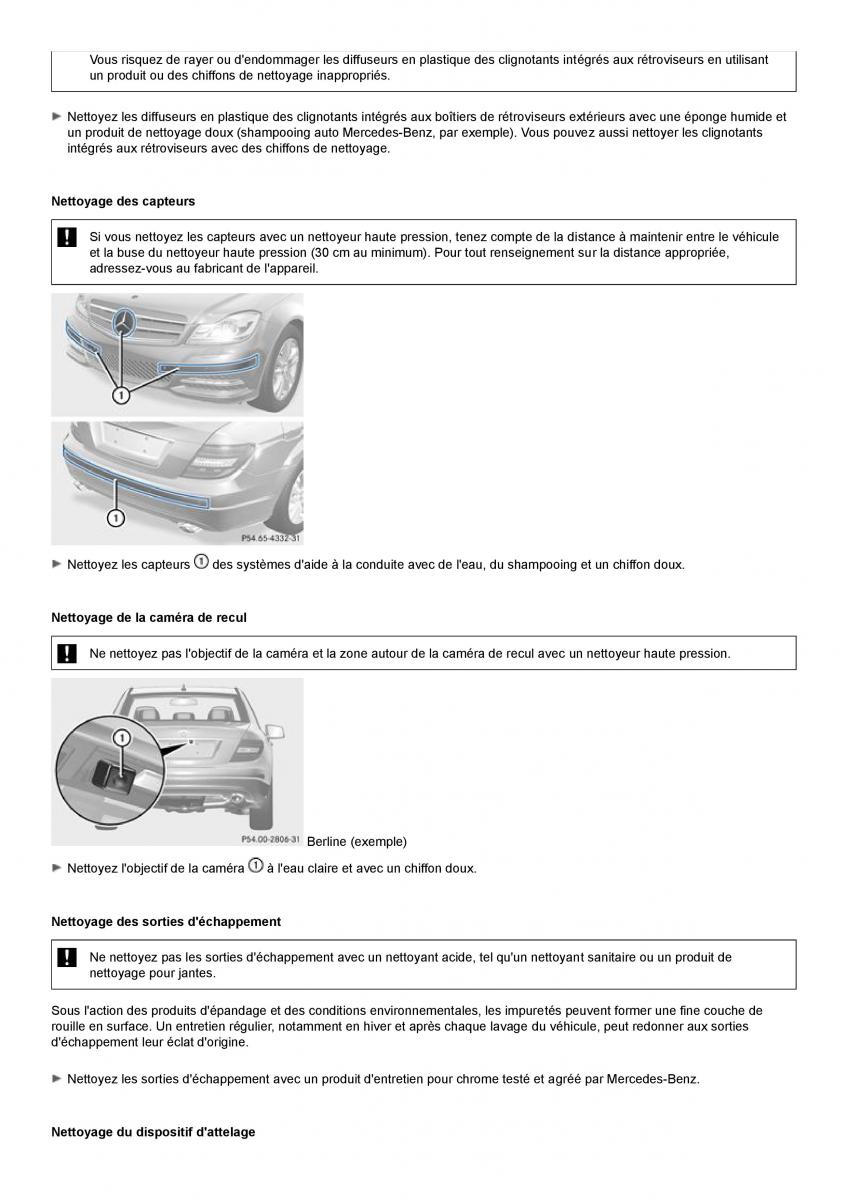 Mercedes Benz C class W204 manuel du proprietaire / page 331