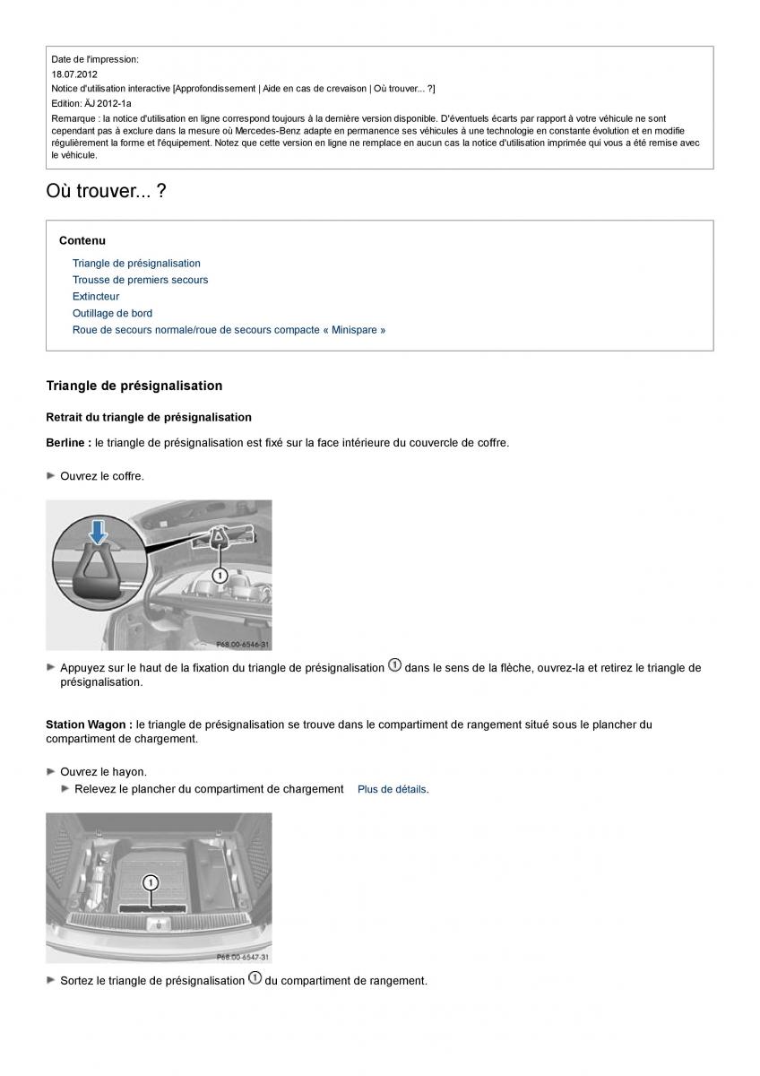 Mercedes Benz C class W204 manuel du proprietaire / page 335