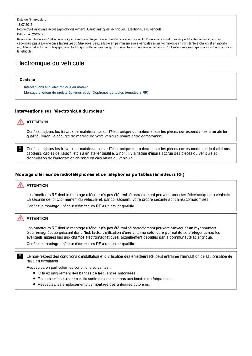 Mercedes Benz C class W204 manuel du proprietaire / page 387