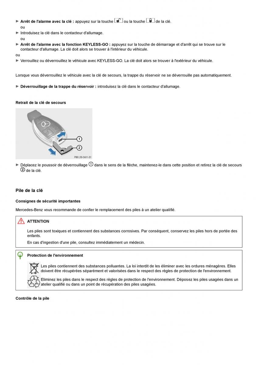 Mercedes Benz C class W204 coupe manuel du proprietaire / page 58