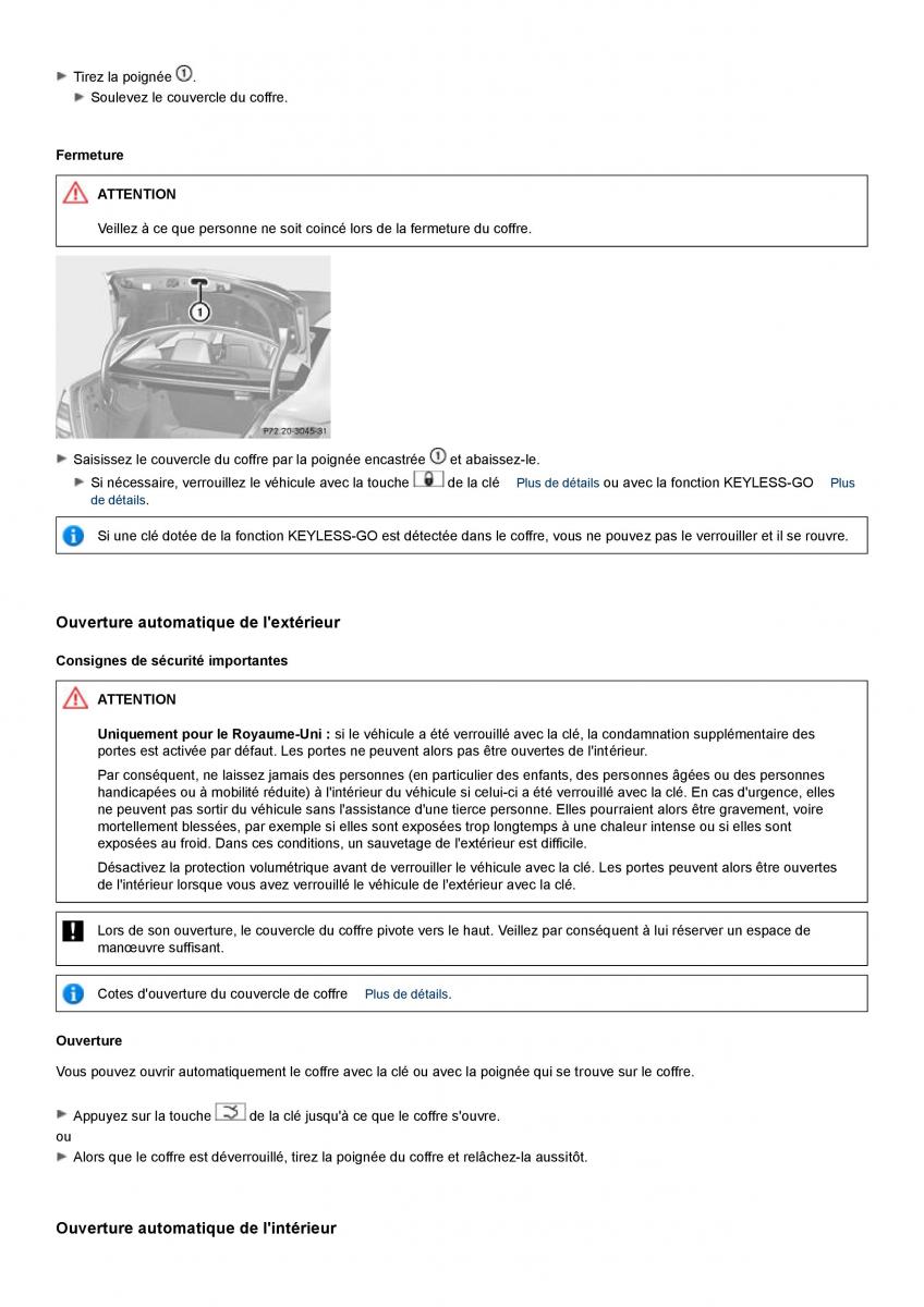 Mercedes Benz C class W204 coupe manuel du proprietaire / page 67