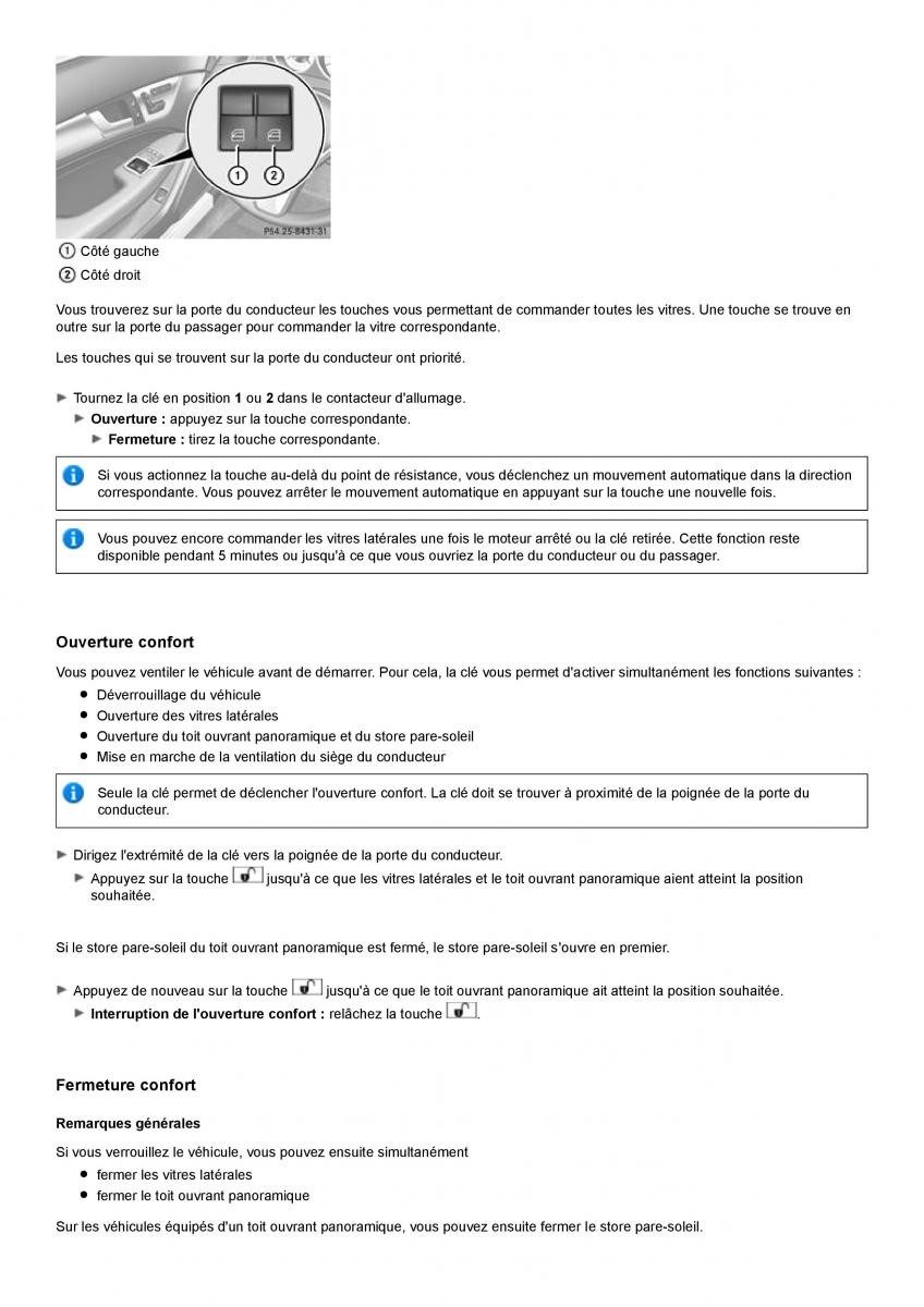 Mercedes Benz C class W204 coupe manuel du proprietaire / page 71