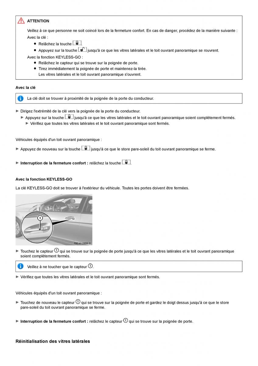 Mercedes Benz C class W204 coupe manuel du proprietaire / page 72