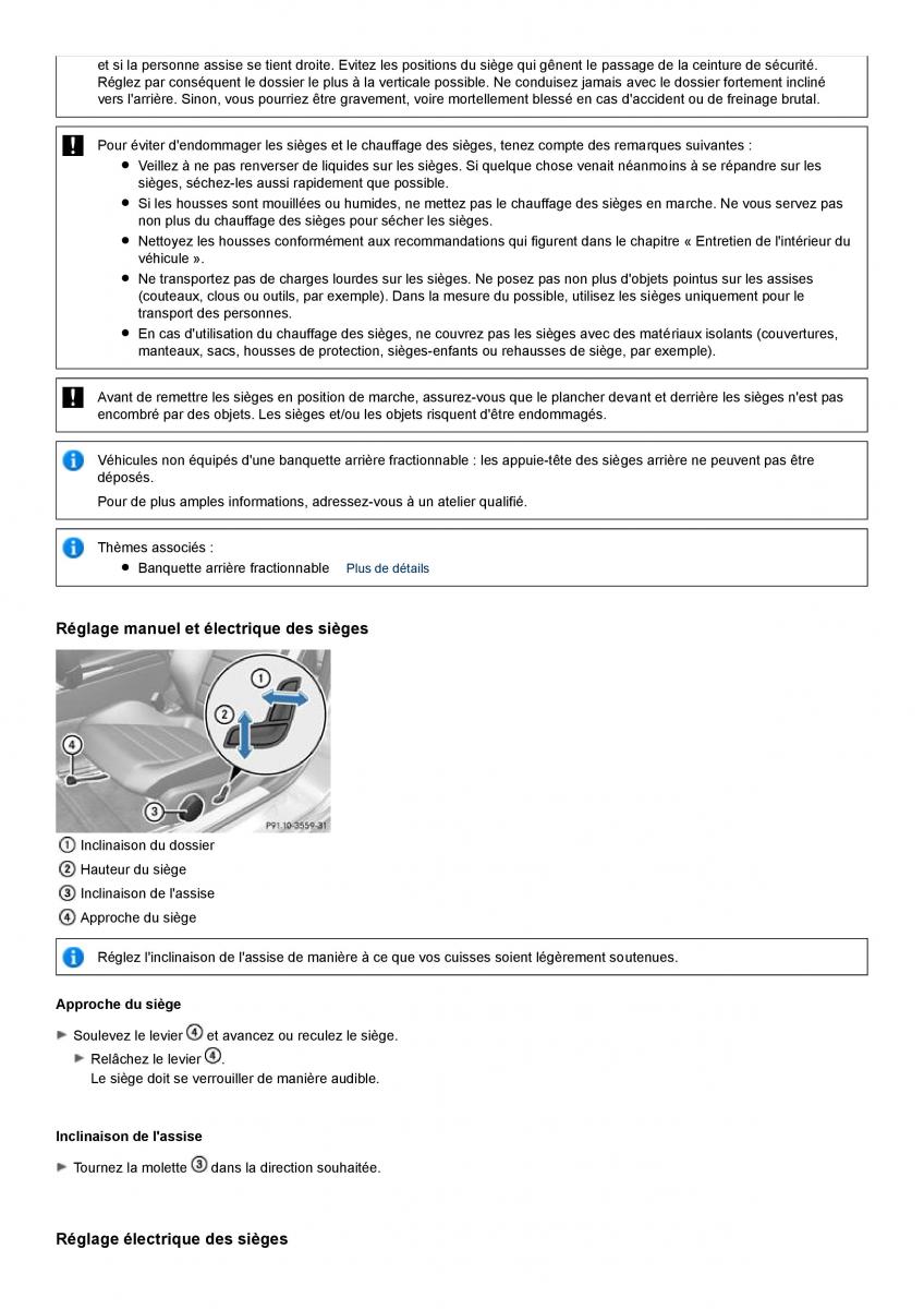 Mercedes Benz C class W204 coupe manuel du proprietaire / page 81