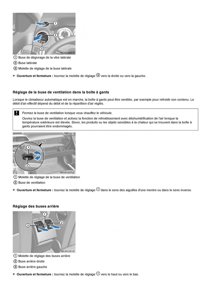 Mercedes Benz C class W204 coupe manuel du proprietaire / page 126