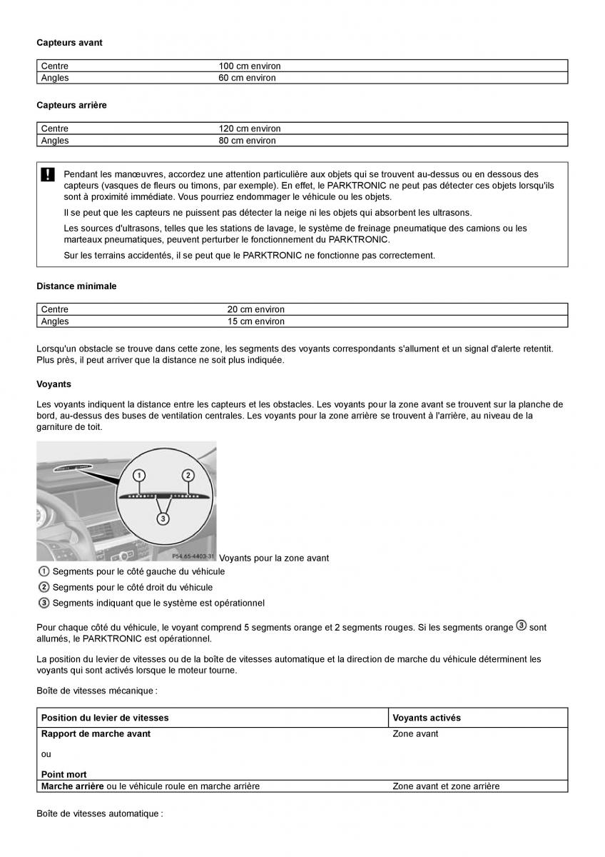 Mercedes Benz C class W204 coupe manuel du proprietaire / page 180