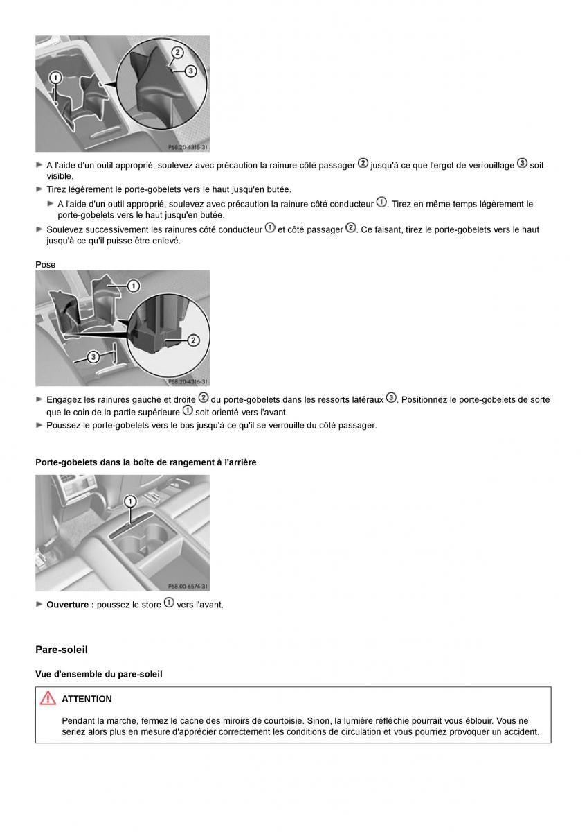 Mercedes Benz C class W204 coupe manuel du proprietaire / page 286