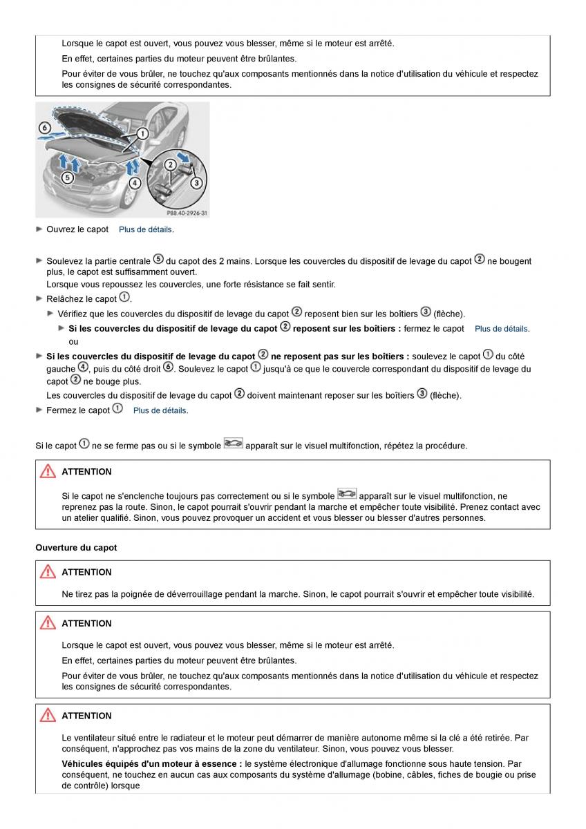 Mercedes Benz C class W204 coupe manuel du proprietaire / page 301