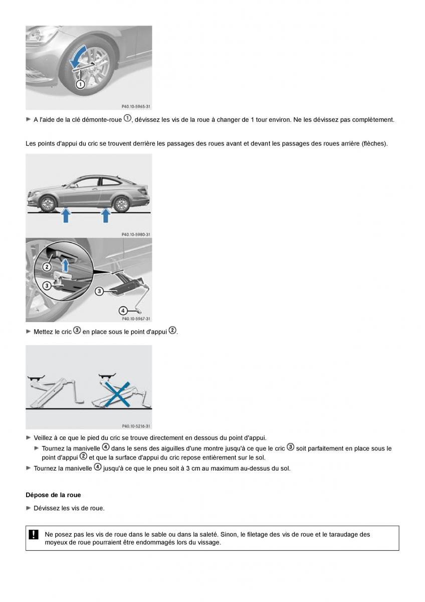 Mercedes Benz C class W204 coupe manuel du proprietaire / page 325