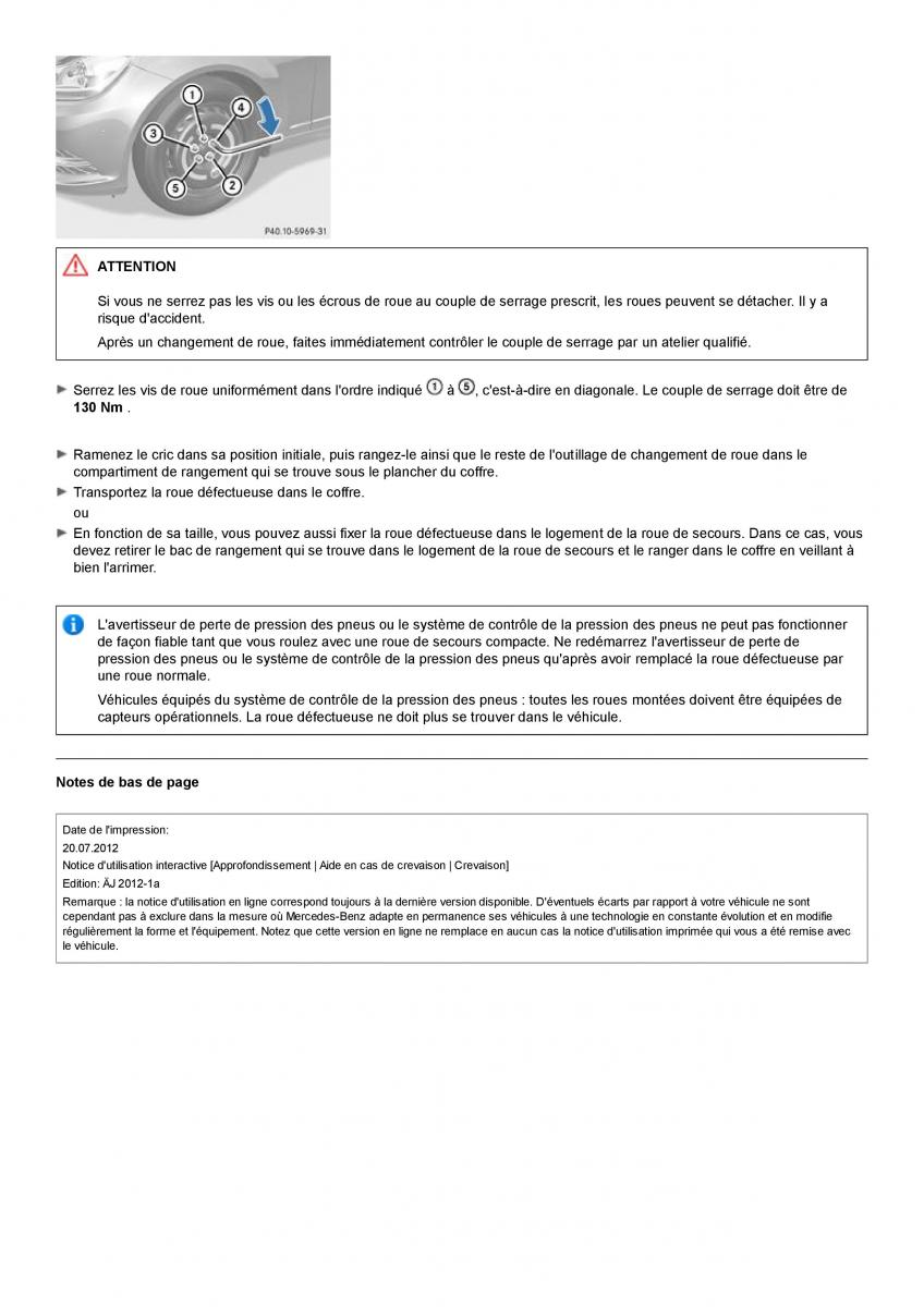 Mercedes Benz C class W204 coupe manuel du proprietaire / page 327